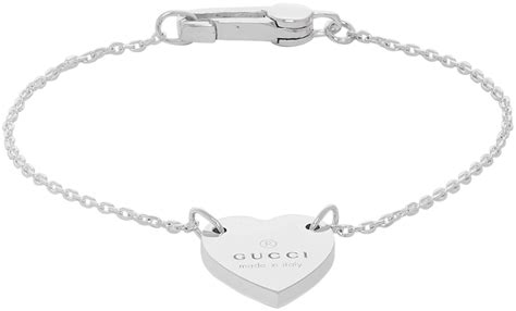 gucci heart bracelet|gucci trademark heart silver bracelet.